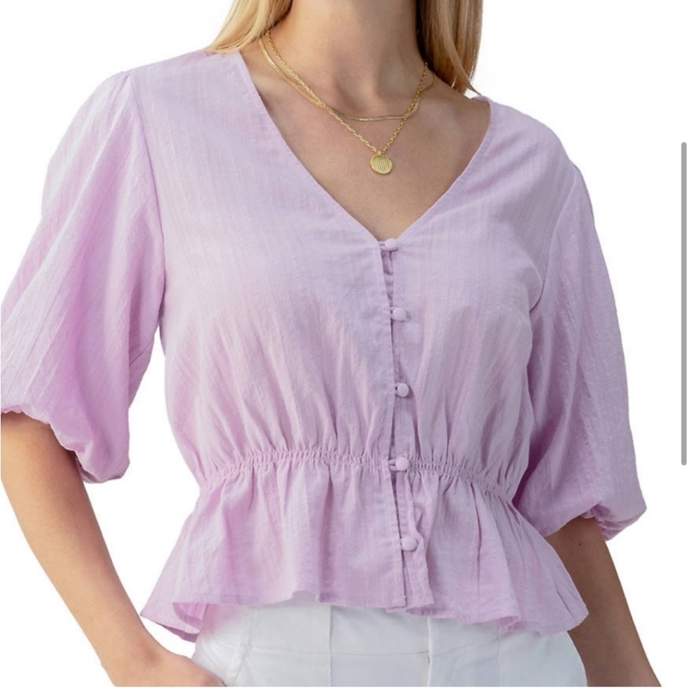 Sanctuary Women's Lucky You Button Front Blouse